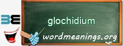 WordMeaning blackboard for glochidium